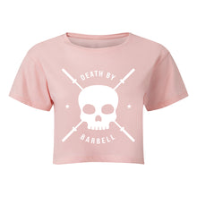 Load image into Gallery viewer, Death By Barbell Cropped T-Shirt