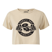 Load image into Gallery viewer, Donuts & Deadlifts Cropped T-Shirt