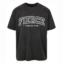 Load image into Gallery viewer, Varsity Fierce Oversized Acid Wash T-Shirt