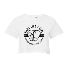Load image into Gallery viewer, Fight Like A Girl Cropped T-Shirt