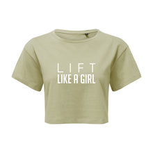 Load image into Gallery viewer, Lift Like a Girl Cropped T-Shirt