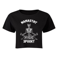 Load image into Gallery viewer, Namastay Spooky Cropped T-Shirt
