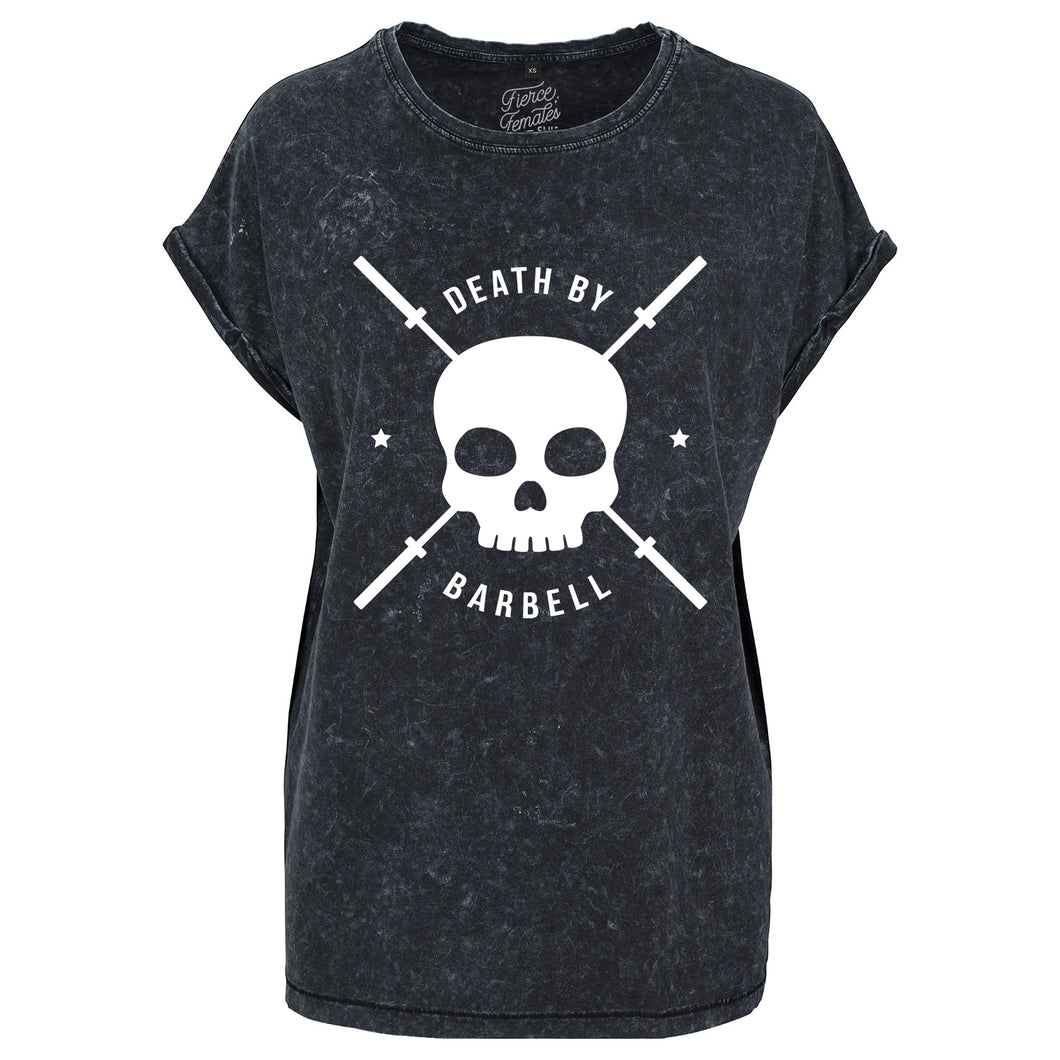 Death By Barbell Acid Wash T-Shirt