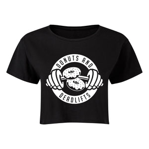 Donuts & Deadlifts Cropped T-Shirt