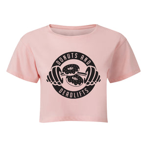 Donuts & Deadlifts Cropped T-Shirt