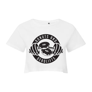 Donuts & Deadlifts Cropped T-Shirt