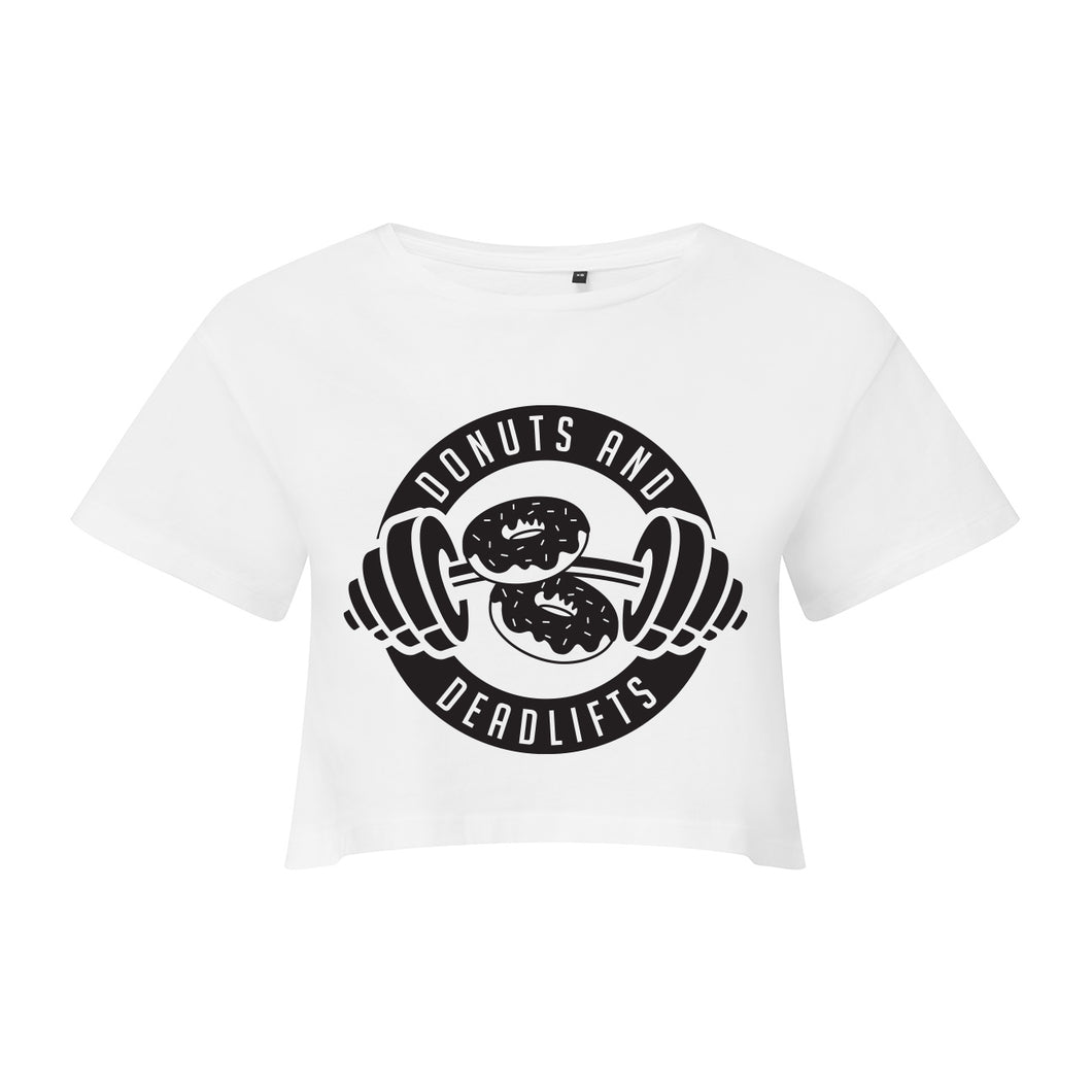 Donuts & Deadlifts Cropped T-Shirt