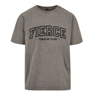 Varsity Fierce Oversized Acid Wash T-Shirt