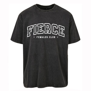 Varsity Fierce Oversized Acid Wash T-Shirt