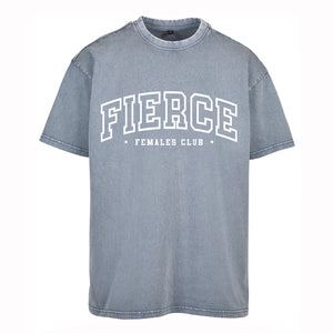 Varsity Fierce Oversized Acid Wash T-Shirt