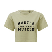 Load image into Gallery viewer, Hustle for that Muscle Cropped T-Shirt
