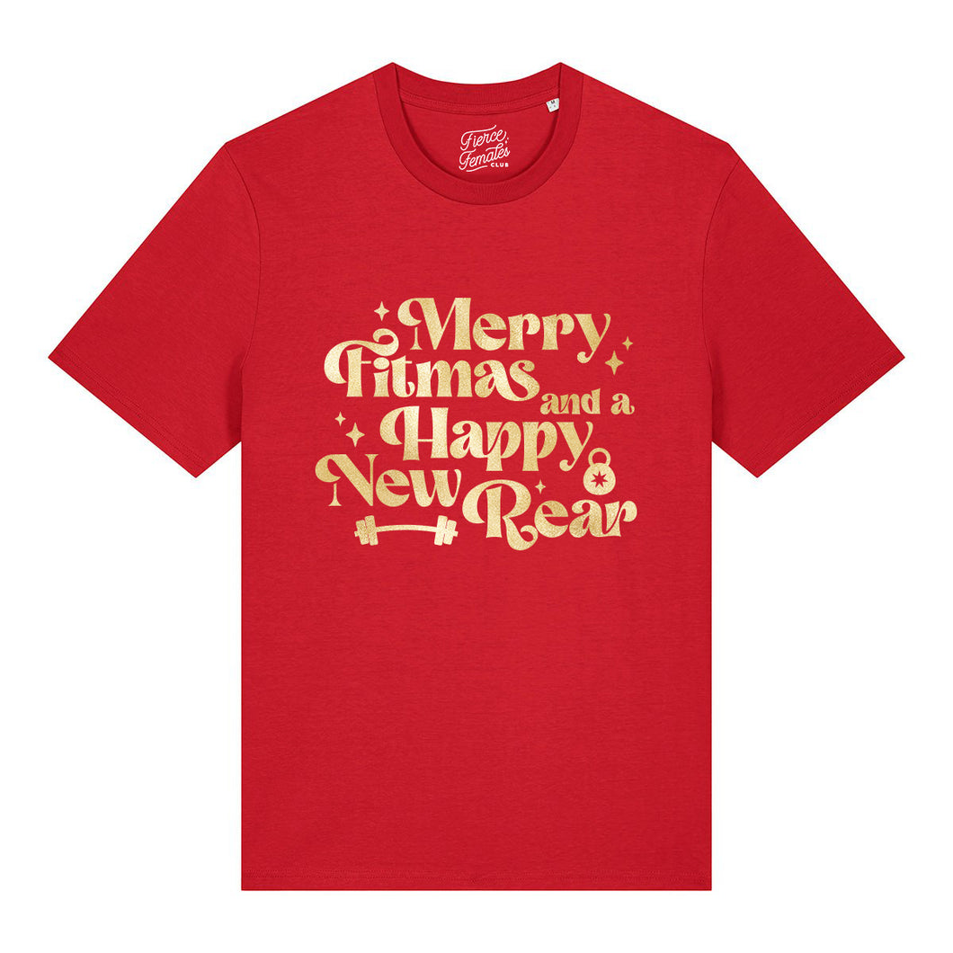Merry Fitmas & A Happy New Rear T-Shirt