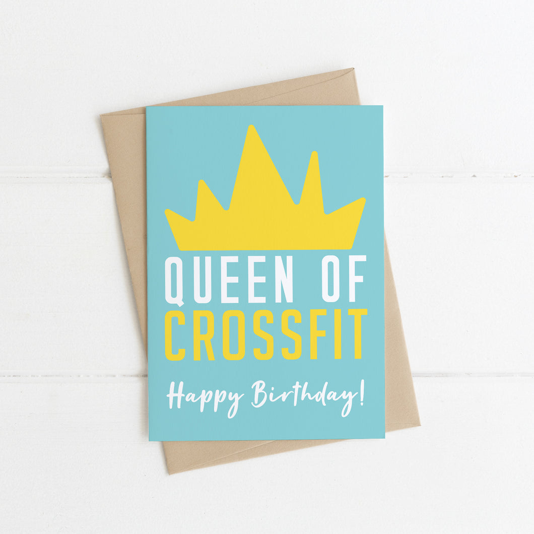 Queen Of Crossfit Birthday Card