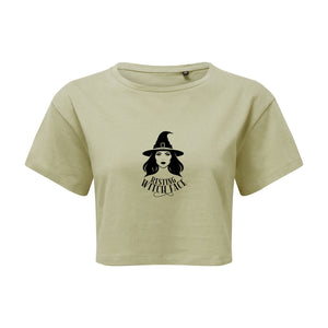 Resting Witch Face Cropped T-Shirt