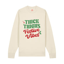 Load image into Gallery viewer, Thick Thighs Festive Vibes Sweatshirt
