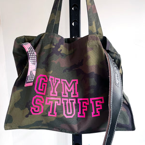 Gym Stuff Camo Tote Bag